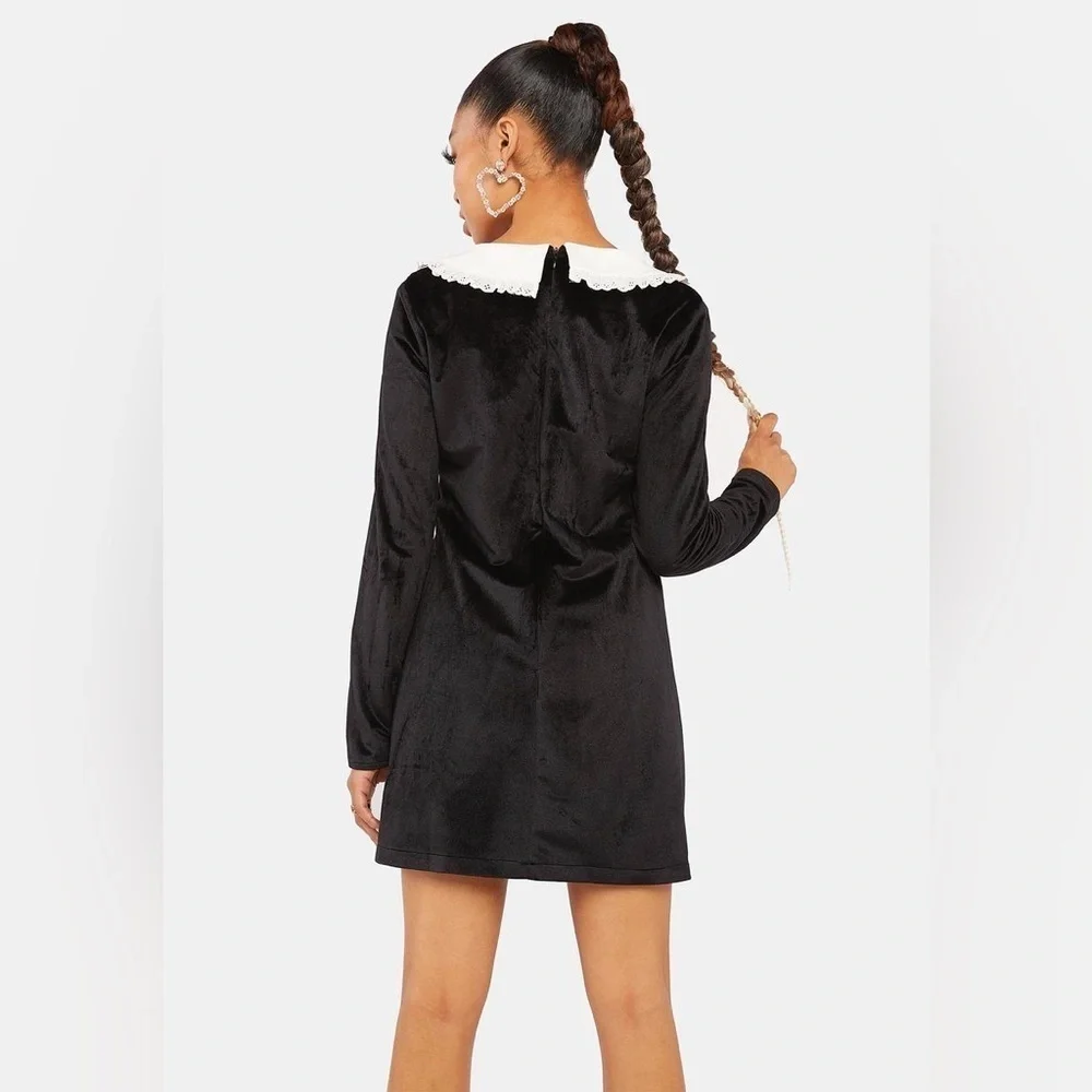NEW Sister Jane Aquarius Scoop Neck Mini Dress Size Small Color Black White